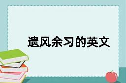 遗风余习的英文