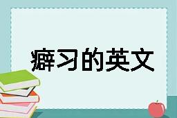 癖习的英文