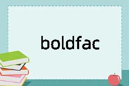 boldfaced